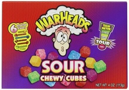 Warheads - Chewy Cubes Box 113 Gram 12 Stuks