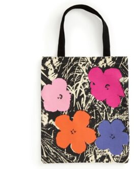 Warhol Flowers Canvas Tote Bag - Pink - Galison