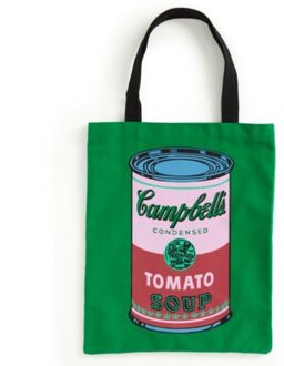 Warhol Soup Can Canvas Tote Bag - Green - Galison