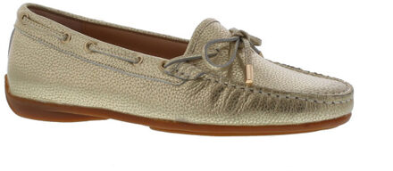 Wari moc strik metallic | dames | maat: | leer Goud - 38