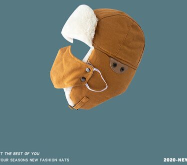 Warm Bomber Hoeden Voor Meisjes Jongens Winter Hoeden Cap Met Sjaal Nek Maskers Katoen Sneeuw Cap Oorklepjes Russische Hoed warme Muts Voor Mannen oranje