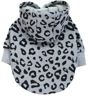 Warm Dog Coats With Caps Leopard Printing Dog Classical Hooded Fleece Coat Warm Clothes Costume For Autumn And Winter L / S