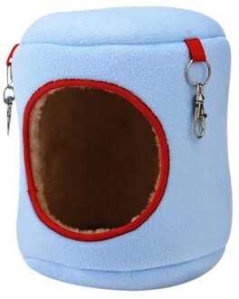 Warm En Winter Slapen Warme Katoen Nest Hangmat Vogelnest Blauw Kleine