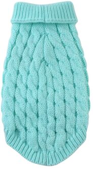 Warm Hond Kat Trui Kleding Winter Coltrui Gebreide Kat Puppy Kleding Kostuum Voor Kleine Honden Katten Outfit Vest blauw / Xl