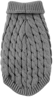 Warm Hond Kat Trui Kleding Winter Coltrui Gebreide Kat Puppy Kleding Kostuum Voor Kleine Honden Katten Outfit Vest grijs / M