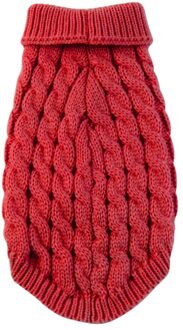 Warm Hond Kat Trui Kleding Winter Coltrui Gebreide Kat Puppy Kleding Kostuum Voor Kleine Honden Katten Outfit Vest rood / M