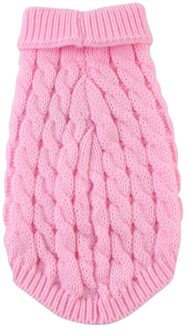 Warm Hond Kat Trui Kleding Winter Coltrui Gebreide Kat Puppy Kleding Kostuum Voor Kleine Honden Katten Outfit Vest roze / L