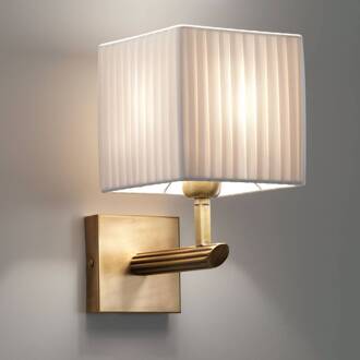 Warm licht door wandlamp Imperial antiek messing, ivoor