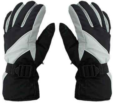 Warm Mannen Waterdicht Winddicht Outdoor Wanten Handschoenen Vijf Vingers Thermische Skiën Klimmen Fietsen Wandelen Sport grijs