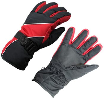 Warm Mannen Waterdicht Winddicht Outdoor Wanten Handschoenen Vijf Vingers Thermische Skiën Klimmen Fietsen Wandelen Sport rood