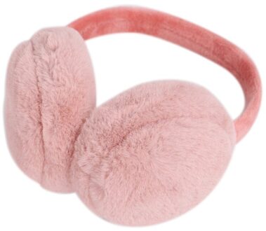 Warm Oorbeschermers Draagbare Opvouwbare Hamburger Outdoor Jongens En Meisjes Pluche donker roze