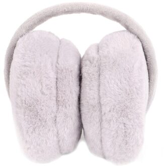 Warm Oorbeschermers Draagbare Opvouwbare Hamburger Outdoor Jongens En Meisjes Pluche grijs