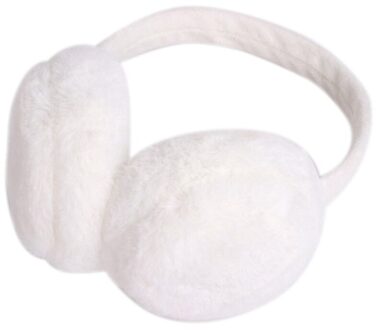 Warm Oorbeschermers Draagbare Opvouwbare Hamburger Outdoor Jongens En Meisjes Pluche wit