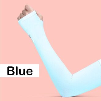 Warm Sport Mouwen, Zonnebrandcrème En Uv-bescherming Handschoenen, 2 Stuk Cool Warm Running, Vissen, fietsen, Skiën Blauw