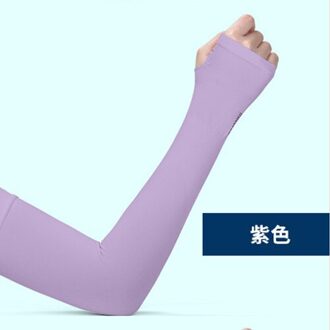 Warm Sport Mouwen, Zonnebrandcrème En Uv-bescherming Handschoenen, 2 Stuk Cool Warm Running, Vissen, fietsen, Skiën Paars