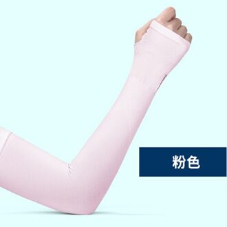 Warm Sport Mouwen, Zonnebrandcrème En Uv-bescherming Handschoenen, 2 Stuk Cool Warm Running, Vissen, fietsen, Skiën Roze