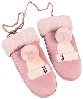 Warm Thick Gloves Female Winter Korean Version Of Windproof Texting Driving Lined Gloves Winter Women Gloves Girls Mittens roze