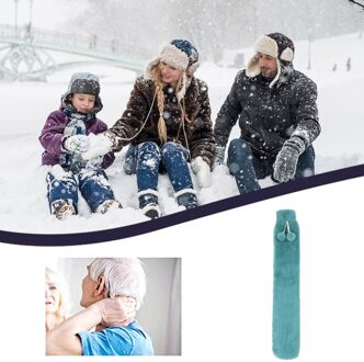 Warm Warm Water Fles Pluche Soft Cover Handwarmer Premium Natuurlijke Warmte 1L Ondersteuning En blauw