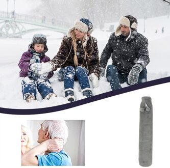 Warm Warm Water Fles Pluche Soft Cover Handwarmer Premium Natuurlijke Warmte 1L Ondersteuning En donker grijs