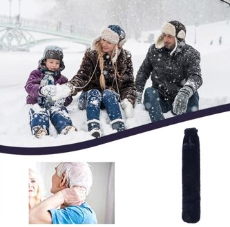 Warm Warm Water Fles Pluche Soft Cover Handwarmer Premium Natuurlijke Warmte 1L Ondersteuning En marine