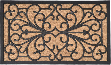 Warm Welcome Deurmat - anti slip - rechthoek - natural - 60 x 40 cm - schoonloopmat