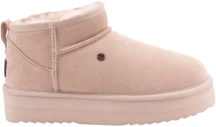 Warmbat Beige Suède Plateau Winterlaars Warmbat , Beige , Dames - 38 Eu,39 Eu,40 Eu,36 Eu,42 Eu,41 EU