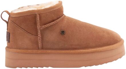 Warmbat Durack Cognac Leren Wol Pantoffels Warmbat , Brown , Dames - 38 Eu,42 Eu,43 Eu,39 Eu,41 Eu,37 Eu,40 EU