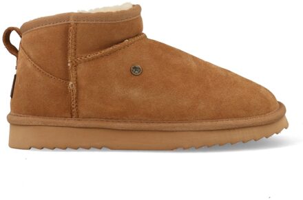 Warmbat Enkellaarsjes cognac Suede - 40,39,38,37