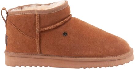 Warmbat Enkellaarsjes cognac Suede - 40,39,38,37