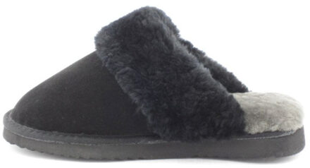 Warmbat Flurry Suede Dames Pantoffels - Black/Black - Maat 39