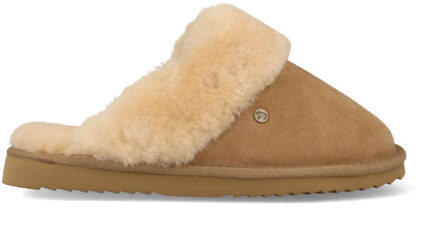 Warmbat Flurry Suede Dames Pantoffels - Camel - Maat 36