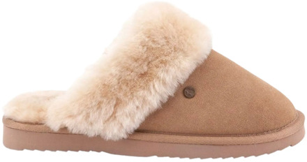 Warmbat Flurry Suede Dames Pantoffels - Camel - Maat 36