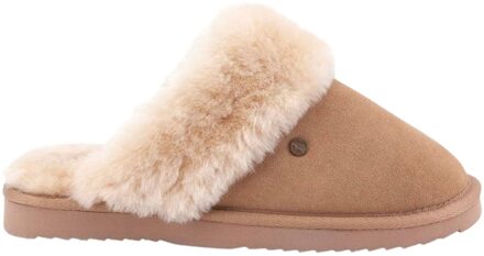 Warmbat Flurry Suede Dames Pantoffels - Camel - Maat 37