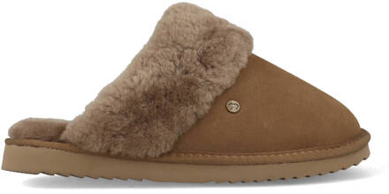 Warmbat Flurry Suede Dames Pantoffels - Mud - Maat 37