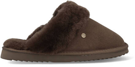 Warmbat Flurry Suede Dames Pantoffels - Pebble - Maat 37