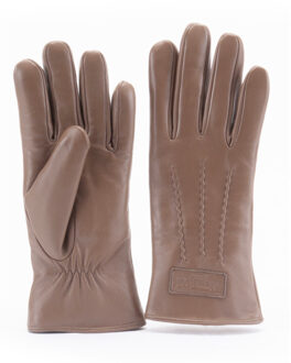 Warmbat Glove women leather taupe dame handchoenen Beige - M
