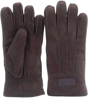 Warmbat Gloves Men Suede Donkerbruin - L