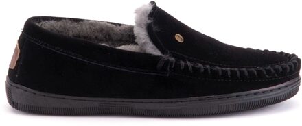 Warmbat Grizzly Suede Heren Pantoffels - Black - Maat 41