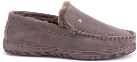 Warmbat Grizzly Suede Heren Pantoffels - Pebble - Maat 42