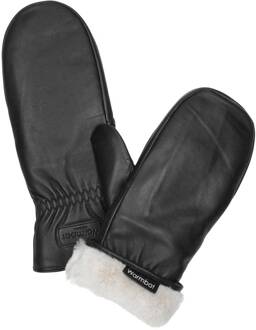Warmbat Mitten Women Leather Zwart - S