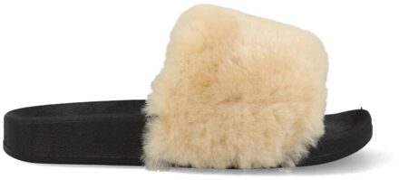 Warmbat Pantoffels Barlee BLE347026 Camel Zwart / Bruin maat