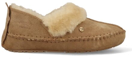 Warmbat Pantoffels Barrine BAR341026 Camel Bruin maat