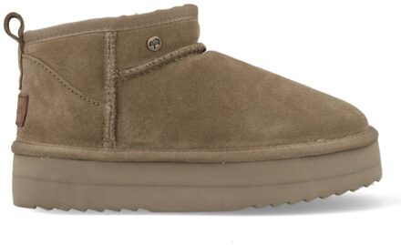 Warmbat Pantoffels Durack Plateau DRC371032 Moss Groen maat