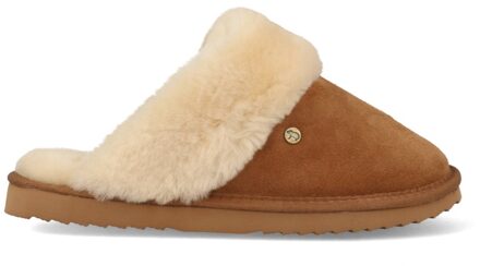 Warmbat Pantoffels Flurry FLS321025 Cognac Bruin maat