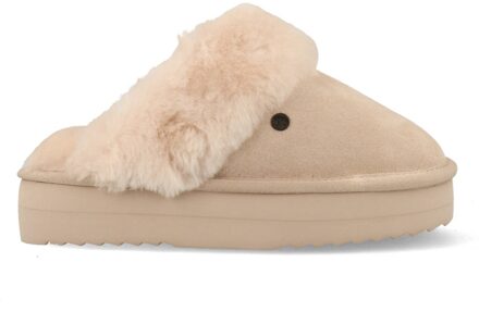 Warmbat Pantoffels Flurry Plateau FLS371054 Beige maat