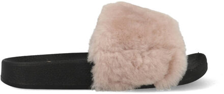 Warmbat Slippers - Maat 39 - Vrouwen - lichtroze/zwart