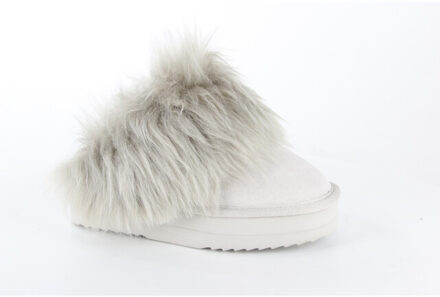 Warmbat Wagga plateau cement dames pantoffel (open hiel) Grijs - 39