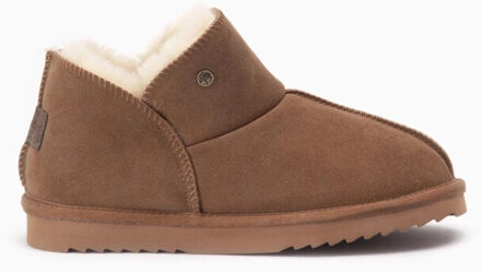 Warmbat Willow Suede Dames Pantoffels - Cognac - Maat 40