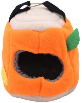 Warme Fleece Vogelnest Kleine Papegaai Huis Winter Warm Vogelnest Agapornis Melopsittacus Undulatus Hangmat oranje