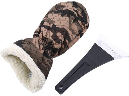 Warme Handschoen Sneeuw Schop Zuigmond Ijskrabber Auto Schraper Voorruit Cleaner Sneeuw Remover Glas Scheermes Auto Accessoires